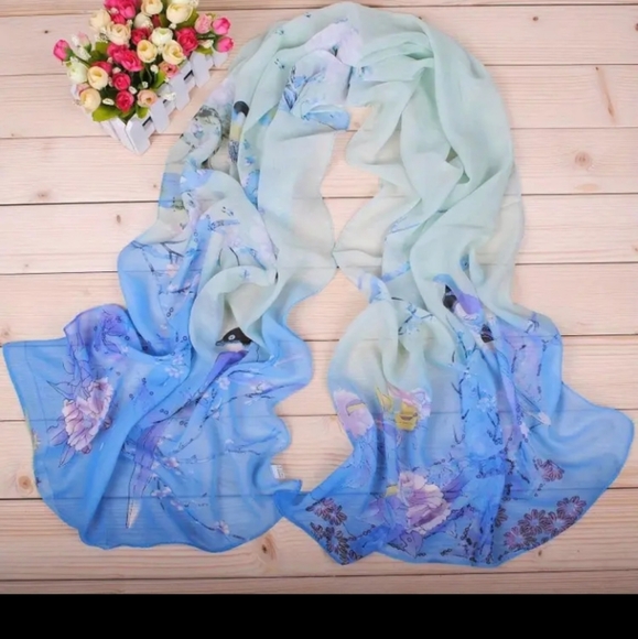 Casual Floral Print Scarf - Picture 2 of 2